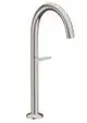 AXOR-HG-AXOR-One-Waschtischmischer-Select-260-fuer-Waschschuesseln-mit-Push-Open-Ablaufgarnitur-Edelstahl-Optic-48030800 gallery number 1